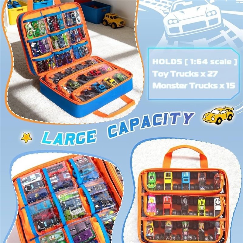 WOWFU- Truck Storage Case With - Hot Wheels Car Monster Trucks review and price
