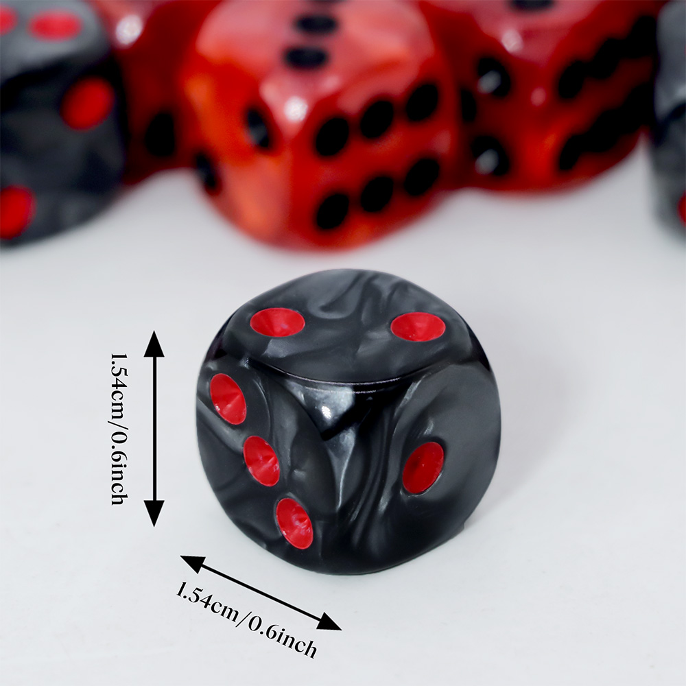 20PCS Acrylic Dice Set,D6 Blac - Board Game Live review and price