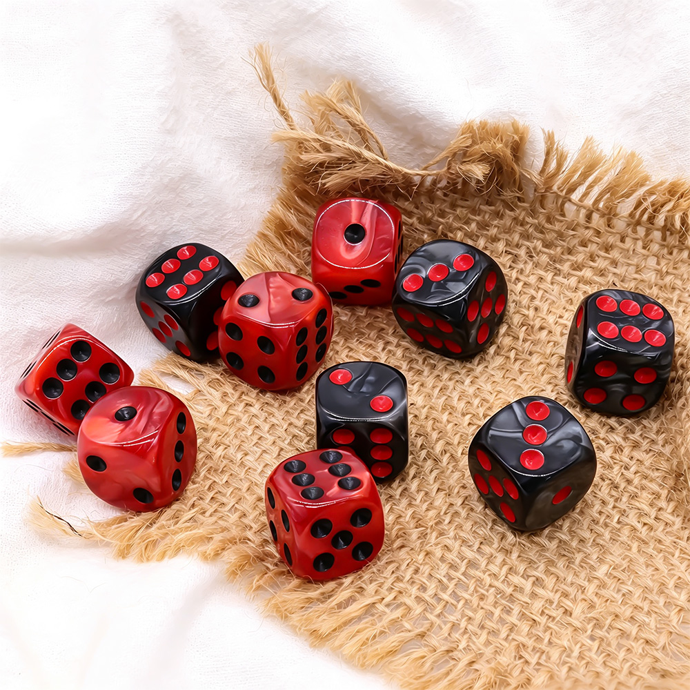 20PCS Acrylic Dice Set,D6 Blac - Board Game Live review and price