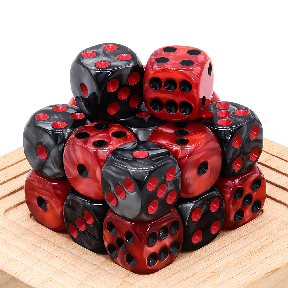 20PCS Acrylic Dice Set,D6 Blac - Board Game Live review and price
